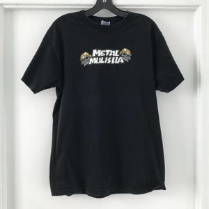 MENS MEDIUM BLACK METAL MULISHA MOTOCROSS T-SHIRT